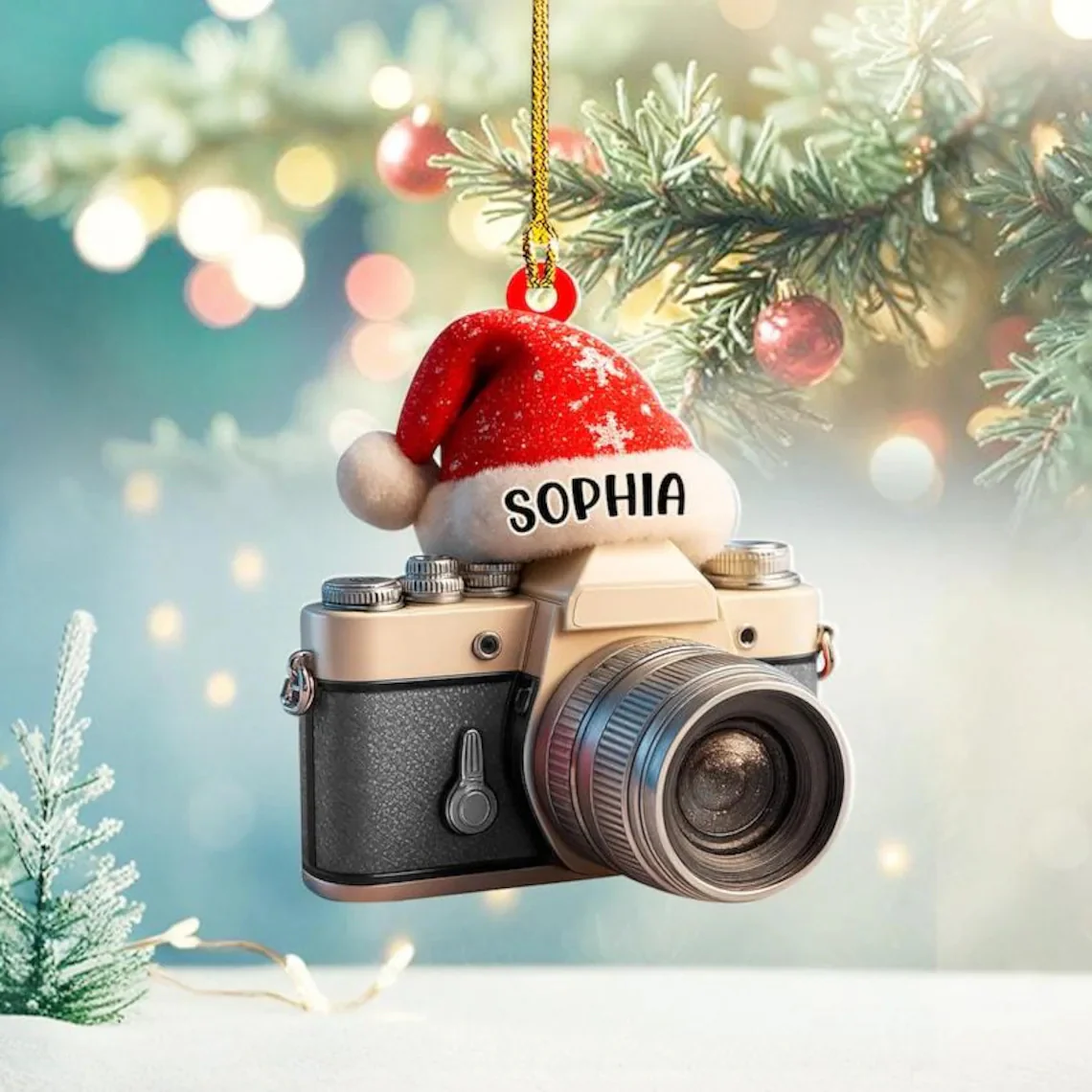 Personalized Camera Christmas Ornament Photographer Gift - Image 4