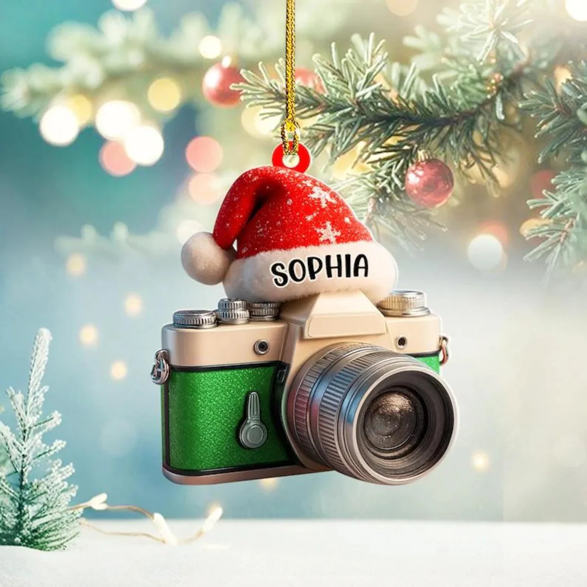 Personalized Camera Christmas Ornament Photographer Gift - Image 5