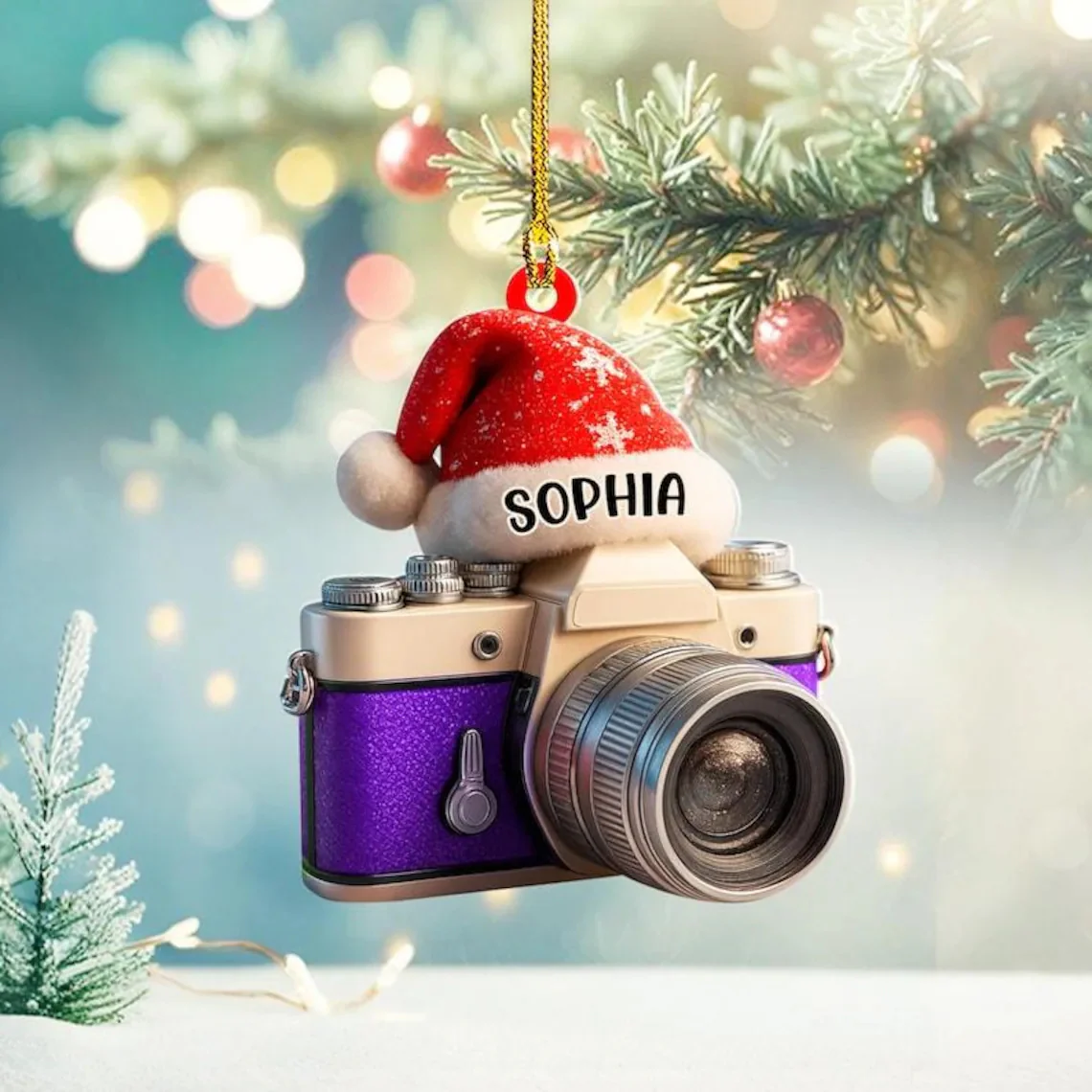 Personalized Camera Christmas Ornament Photographer Gift - Image 6