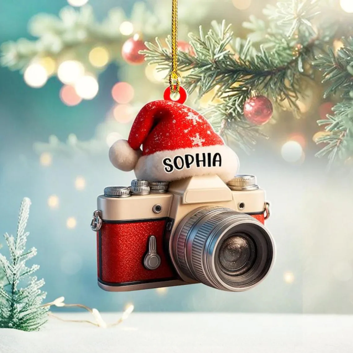Personalized Camera Christmas Ornament Photographer Gift - Image 7