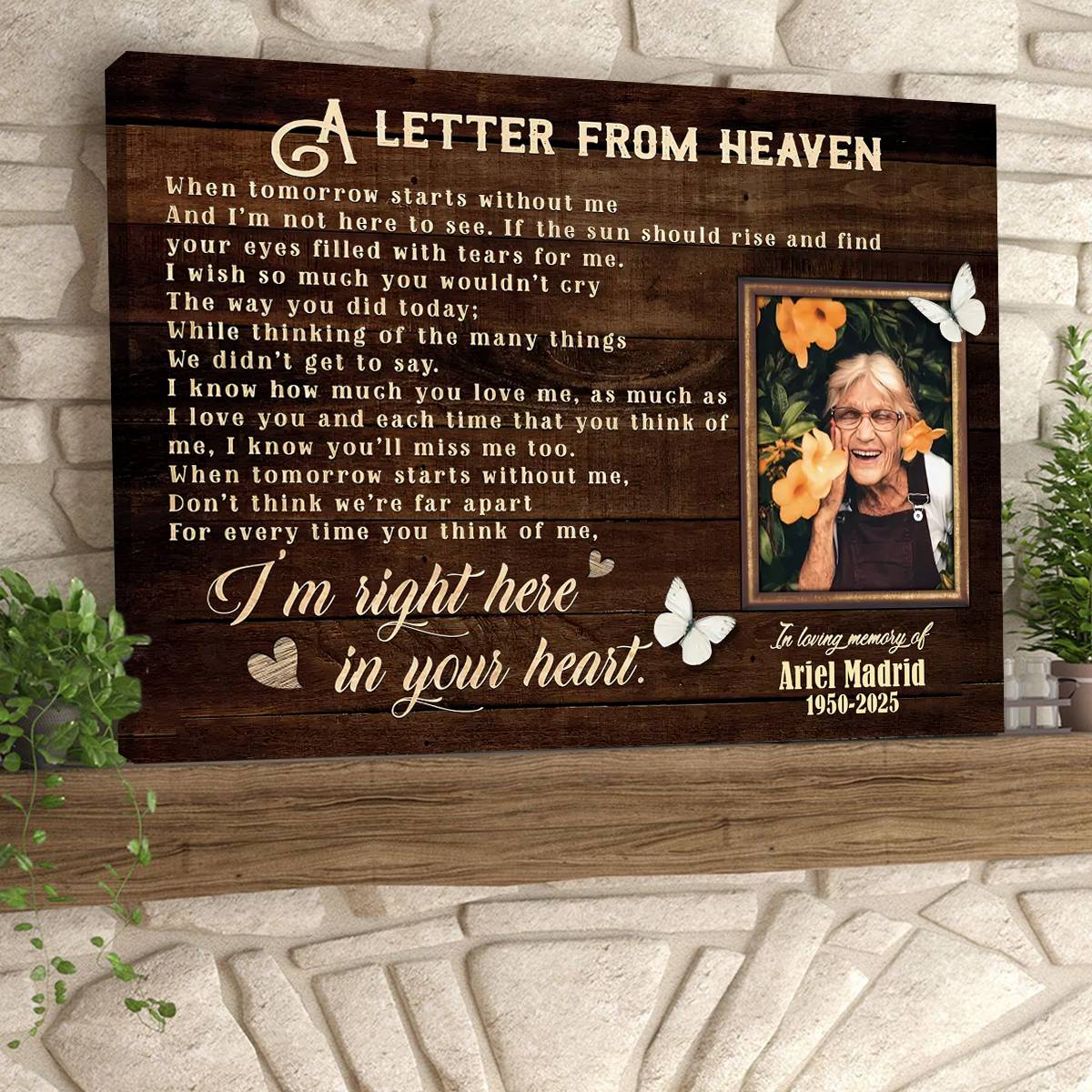 Personalized Canvas Prints, Custom Photo And Name, Memorial Gift, Sympathy Gifts, Remembrance Gifts, Remembrance Gifts - Image 6