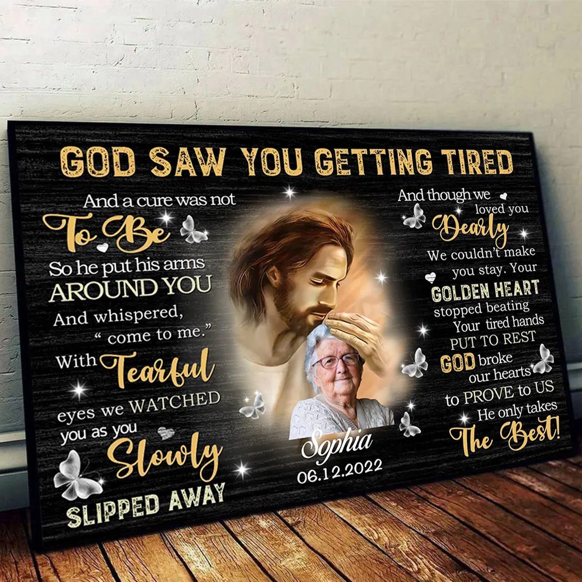 Personalized Canvas Prints - God Saw You are Getting Tired - Image 2