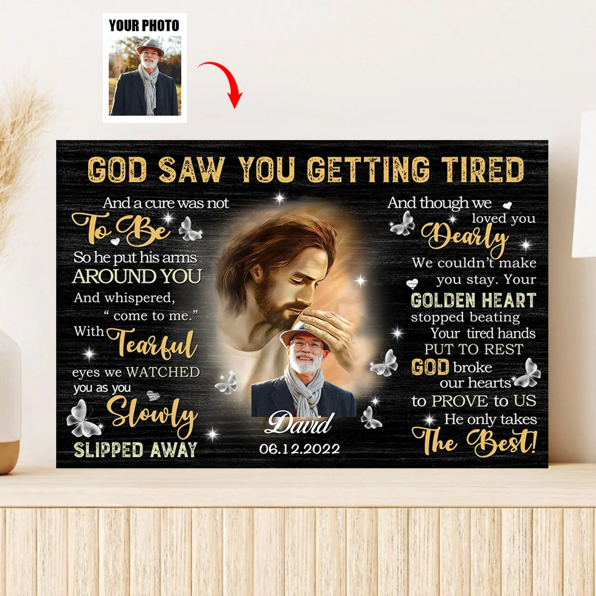 Personalized Canvas Prints - God Saw You are Getting Tired - Image 4