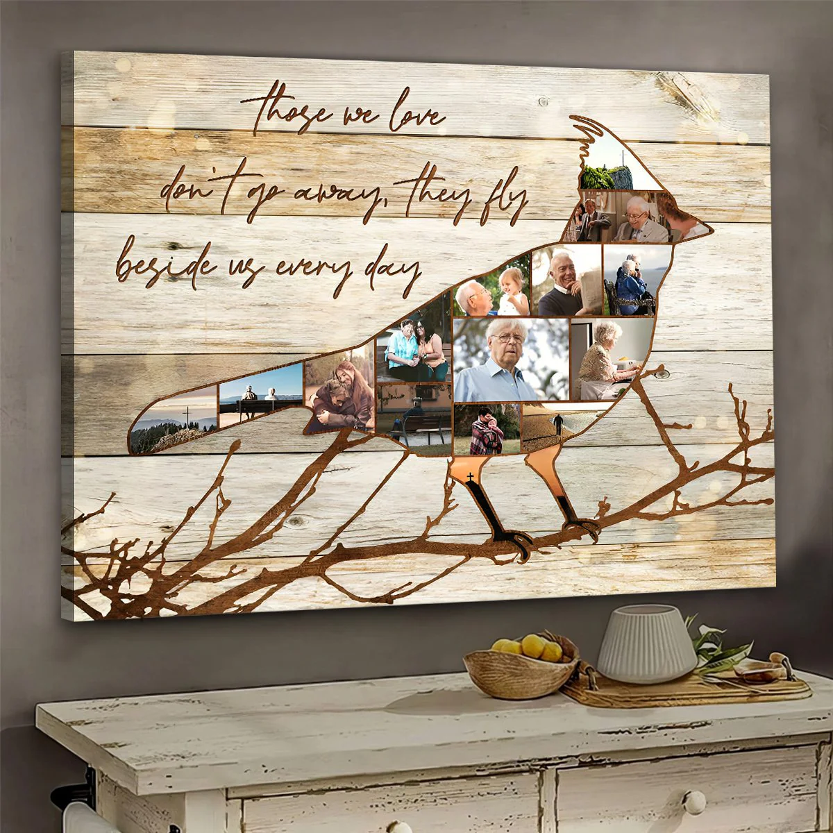 Personalized Cardinal Photo Collage Poster Memorial Gift - Image 2