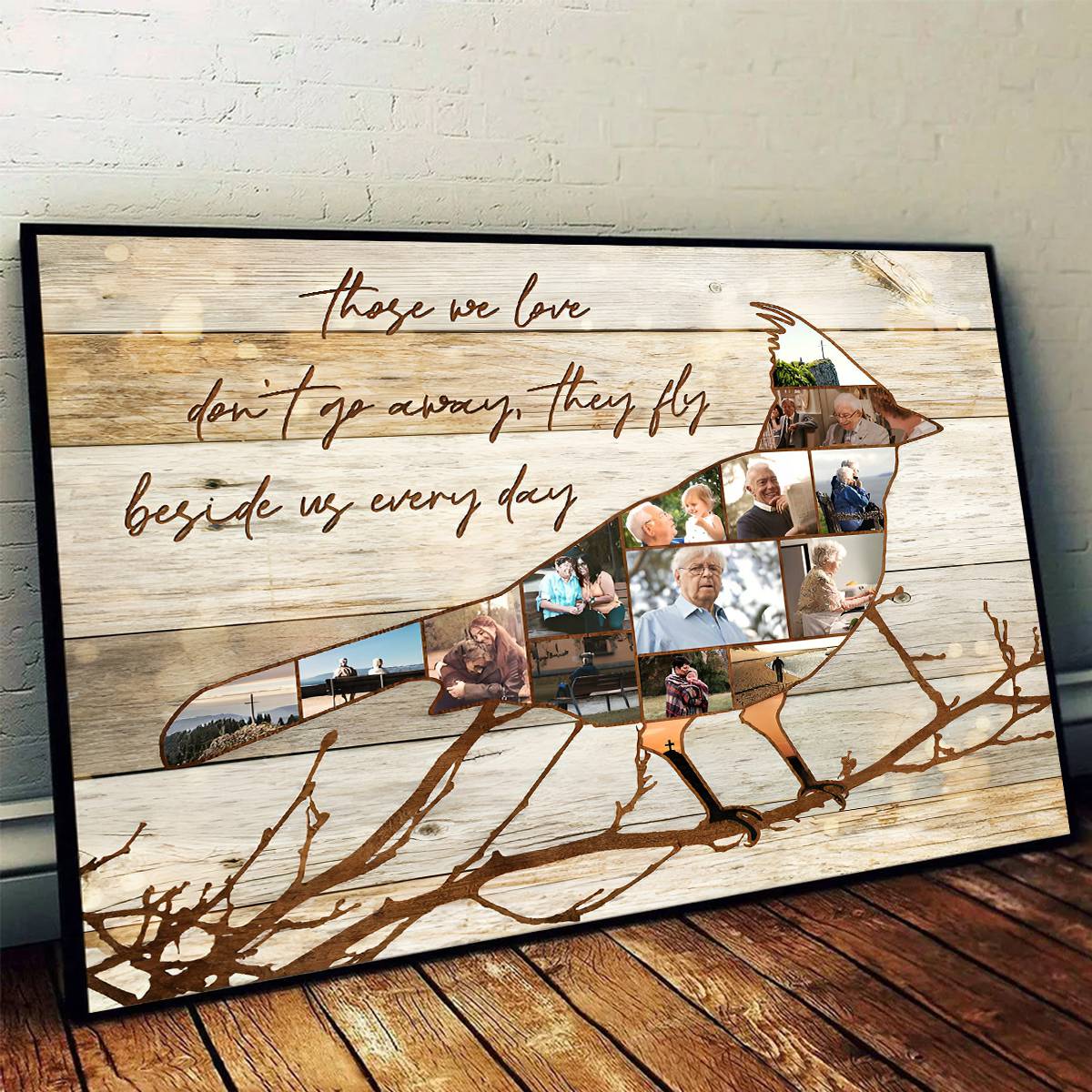 Personalized Cardinal Photo Collage Poster Memorial Gift - Image 3