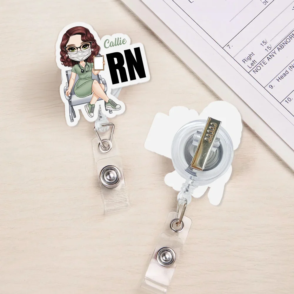 Personalized Cartoon Medical Character Acrylic Badge Reel Title Appreciation Nurse Week Gift for Doctor Nurse Medical Staff - Image 6