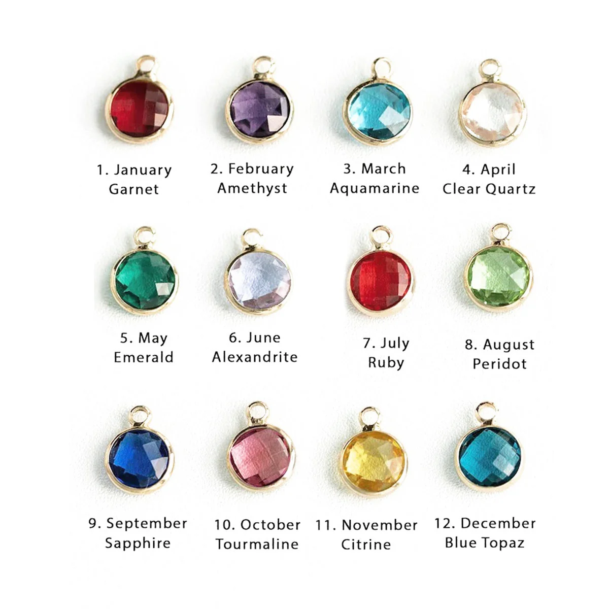 Personalized Charm and Birthstone Cross Necklace - Image 5