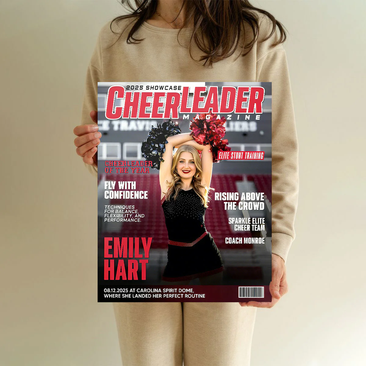 Personalized Cheerleader Magazine Cover Canvas, Custom Cheer Magazine Cover, Cheerleader Gift - Image 2