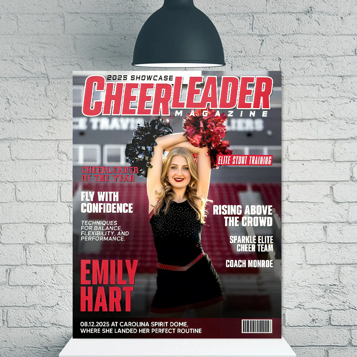 Personalized Cheerleader Magazine Cover Canvas, Custom Cheer Magazine Cover, Cheerleader Gift - Image 5