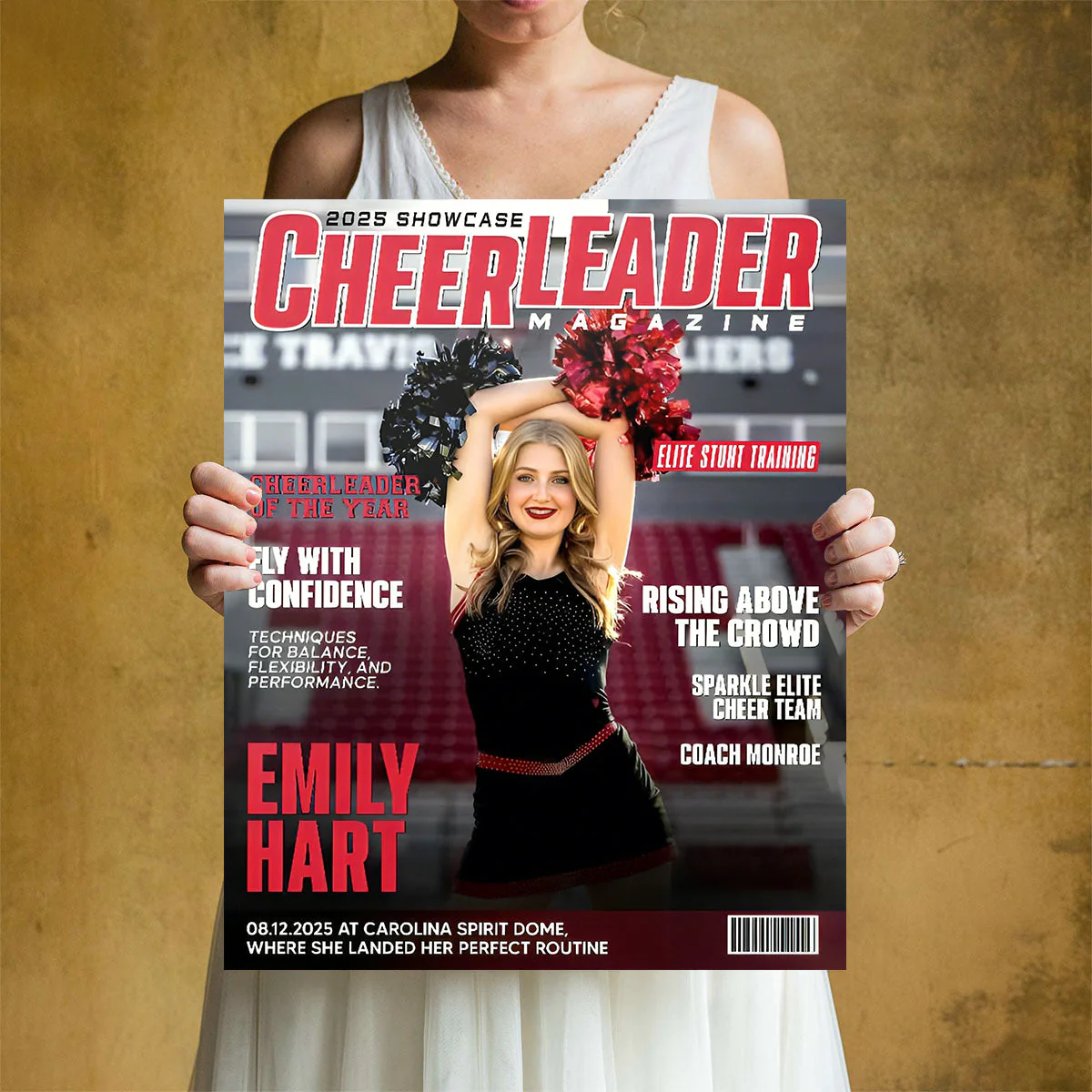 Personalized Cheerleader Magazine Cover Canvas, Custom Cheer Magazine Cover, Cheerleader Gift - Image 6