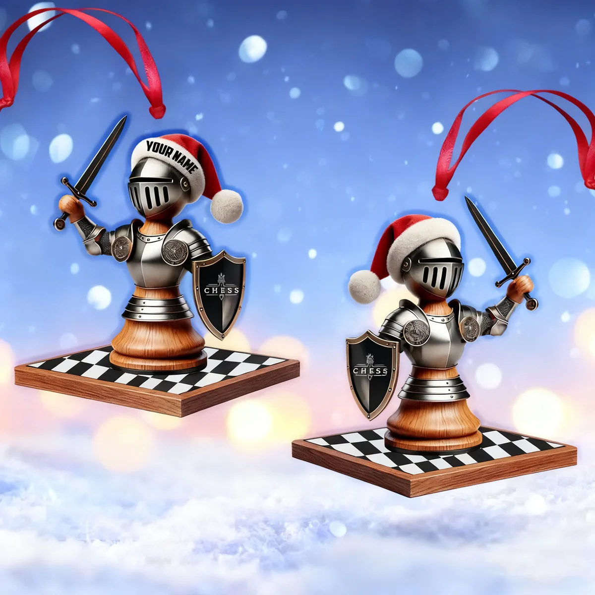 Personalized Chess Ornament Chess Lover Christmas Gift - Image 3