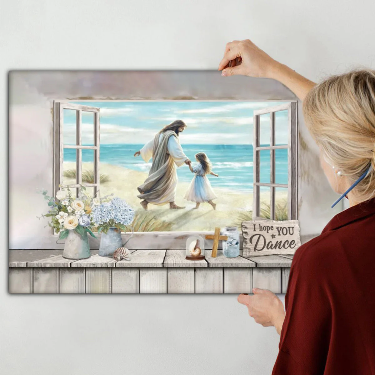 Personalized  Christian Gifts for Women I Hope You Dance Christian Art Canvas - Image 2