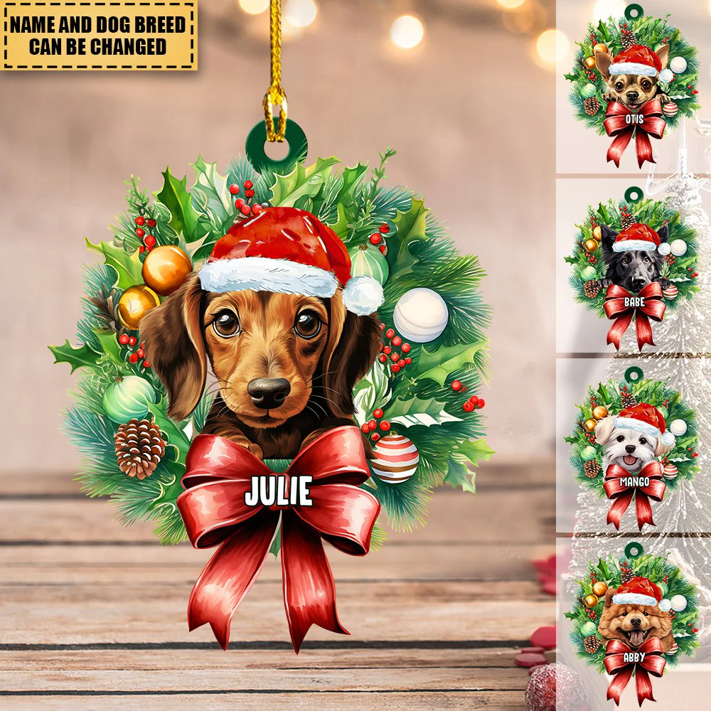 Personalized Christmas Gift For Dog Lovers Acrylic Ornament - Image 2