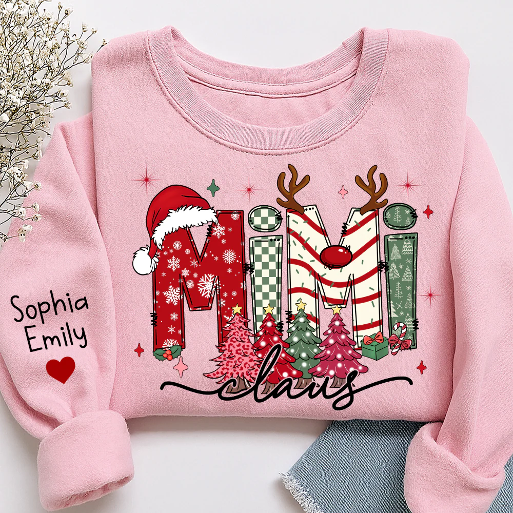 Personalized Christmas Grandma Sweatshirt, Tree Christmas For Grandma, Gift Gigi And Kids - Image 9