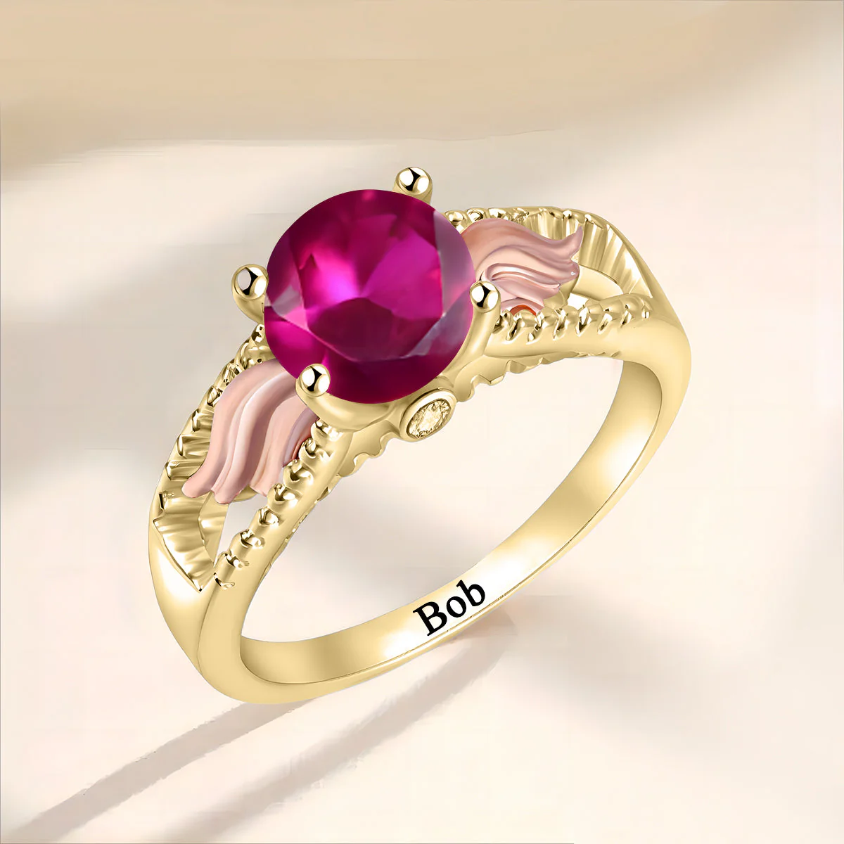 Personalized Circle Wings Memorial Ring - I am not a Widow, I am a wife to a husband with wings - Image 13
