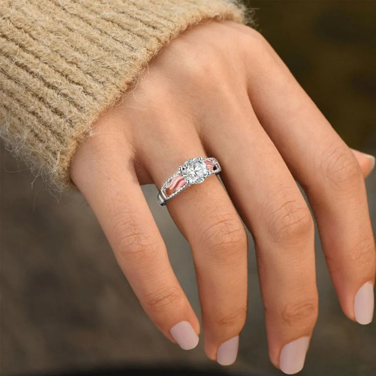 Personalized Circle Wings Memorial Ring - I am not a Widow, I am a wife to a husband with wings - Image 4