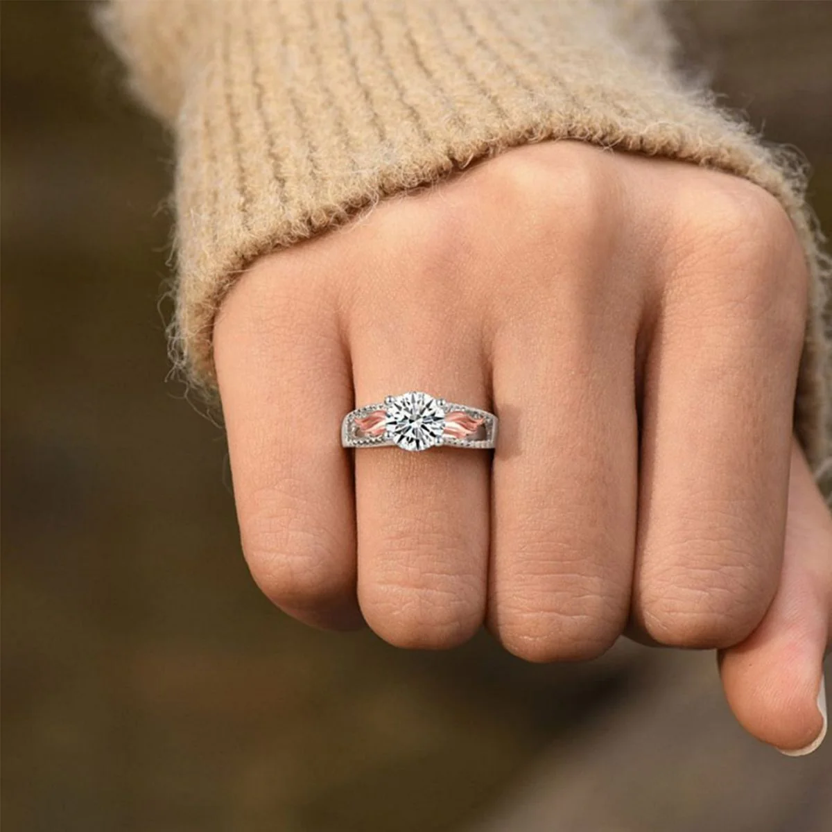 Personalized Circle Wings Memorial Ring - I am not a Widow, I am a wife to a husband with wings - Image 5