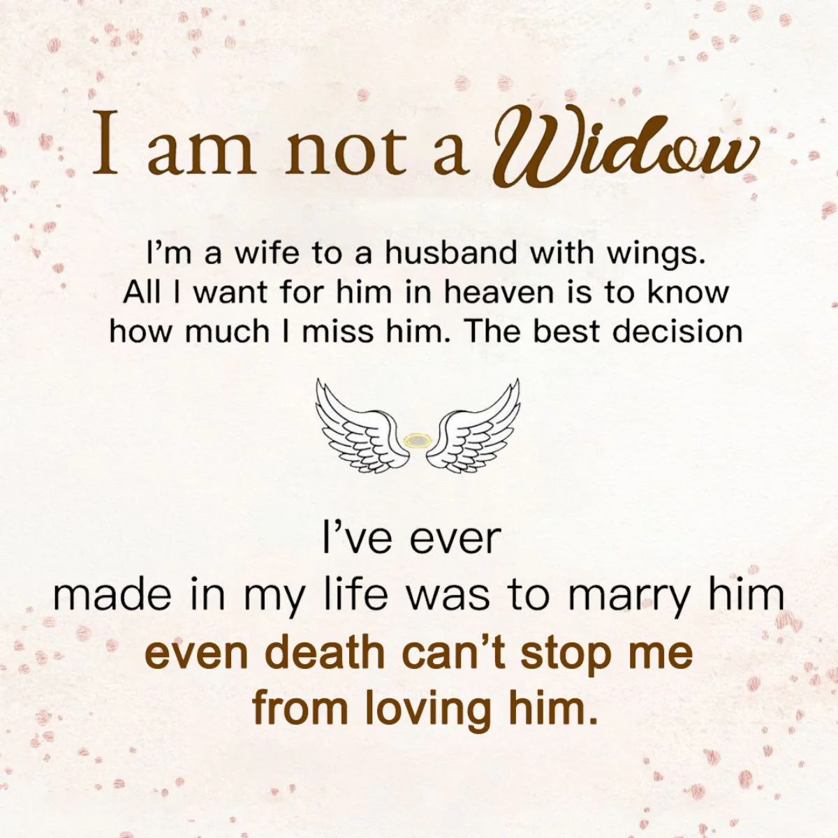 Personalized Circle Wings Memorial Ring - I am not a Widow, I am a wife to a husband with wings - Image 9