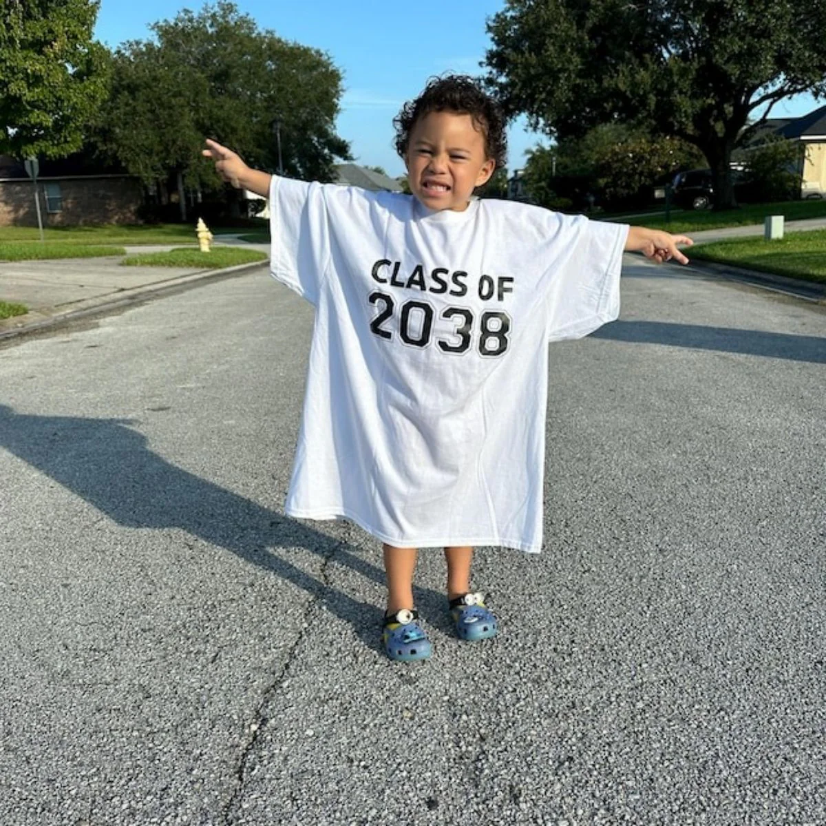 Personalized Class of 2037/2038/2039 Handprint Grow With Me Pure Cotton T-Shirt - Image 10