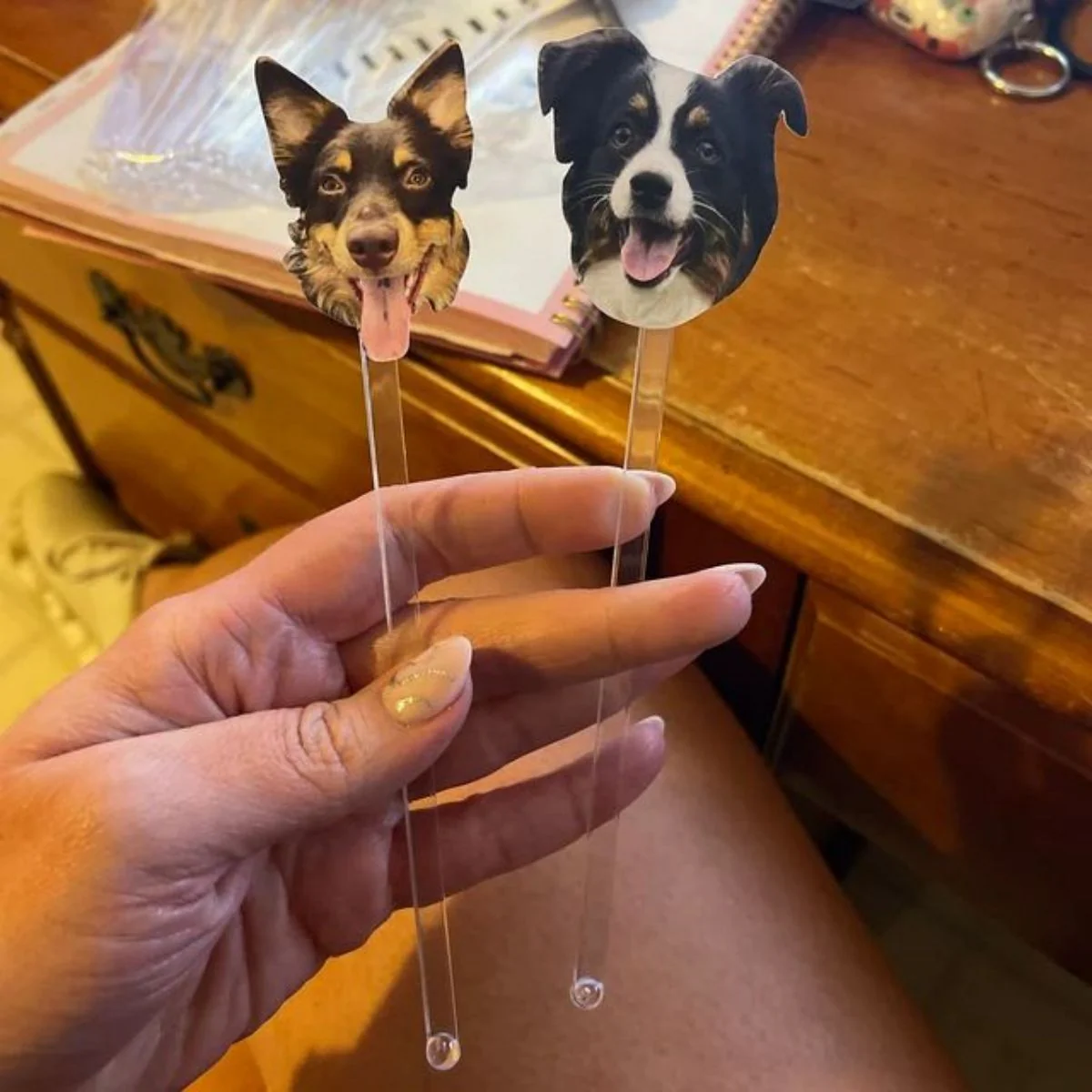 Personalized Clear Drink Stirrers With Face Party Decorations - Image 3