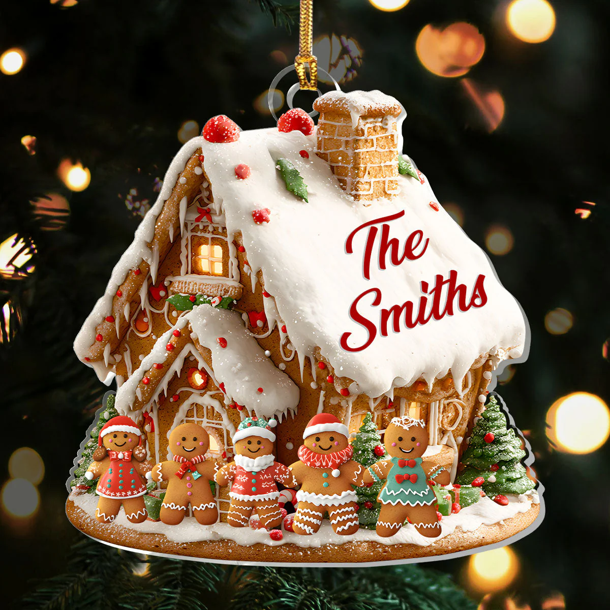 Personalized Cookie House Christmas Ornament - Image 2