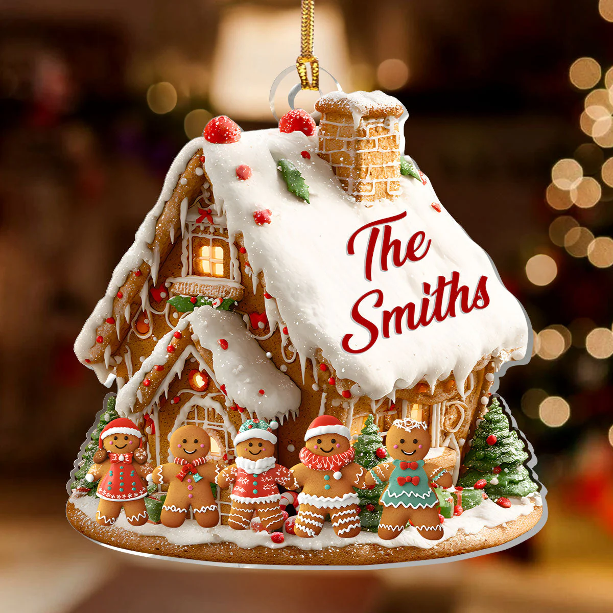 Personalized Cookie House Christmas Ornament - Image 3