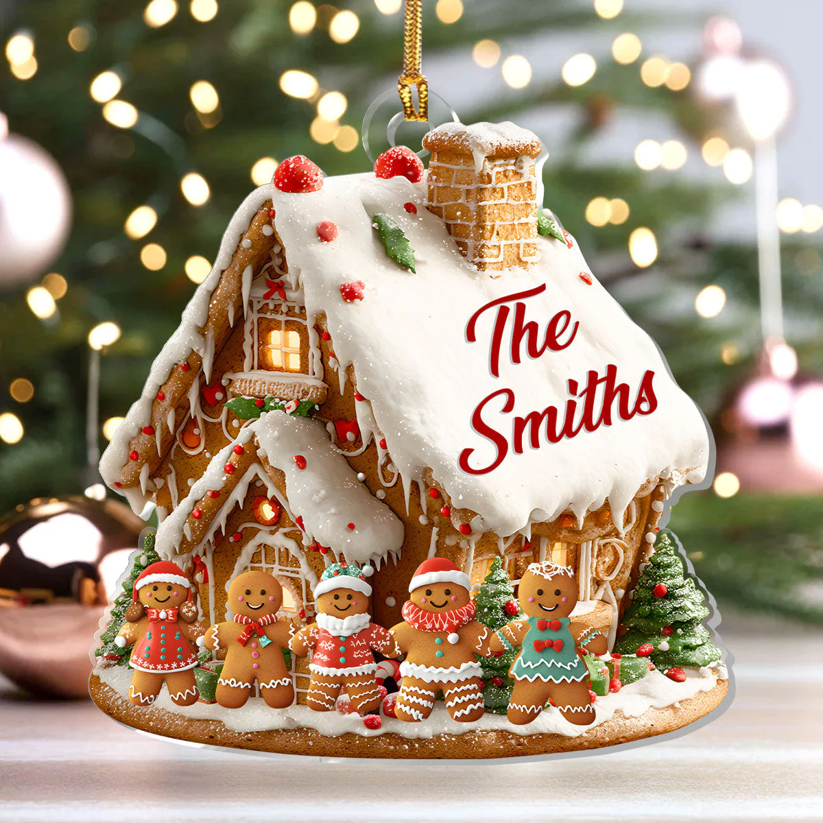 Personalized Cookie House Christmas Ornament - Image 4