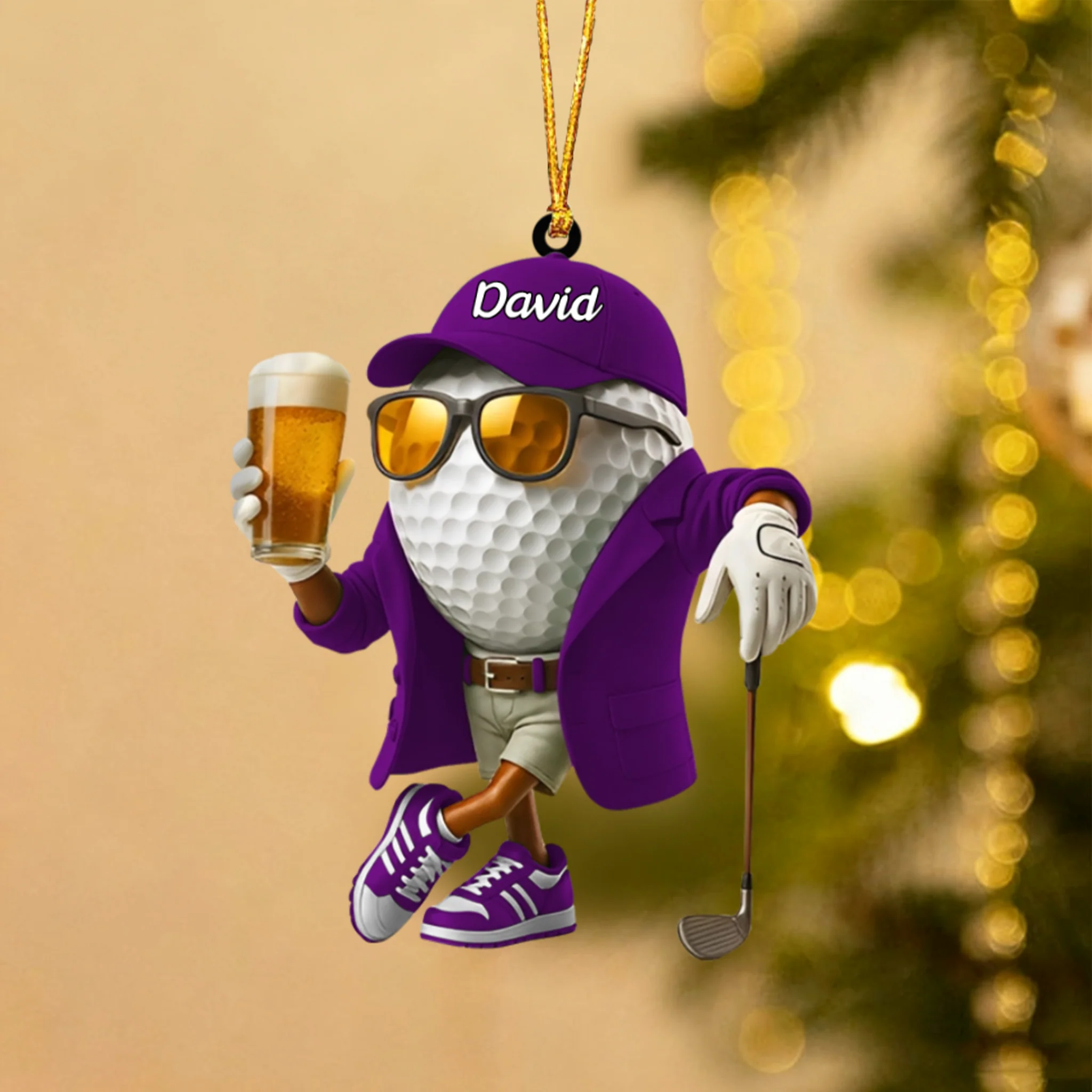 Personalized Beer Golf Ornament For Golf Lovers - Image 4