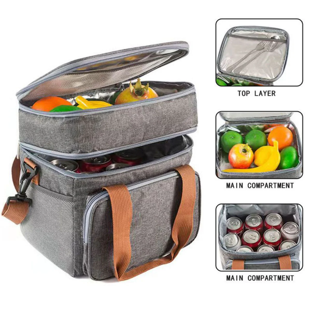 Personalized Cooler Bag Outdoor Picnic Gift For Couple - Image 9
