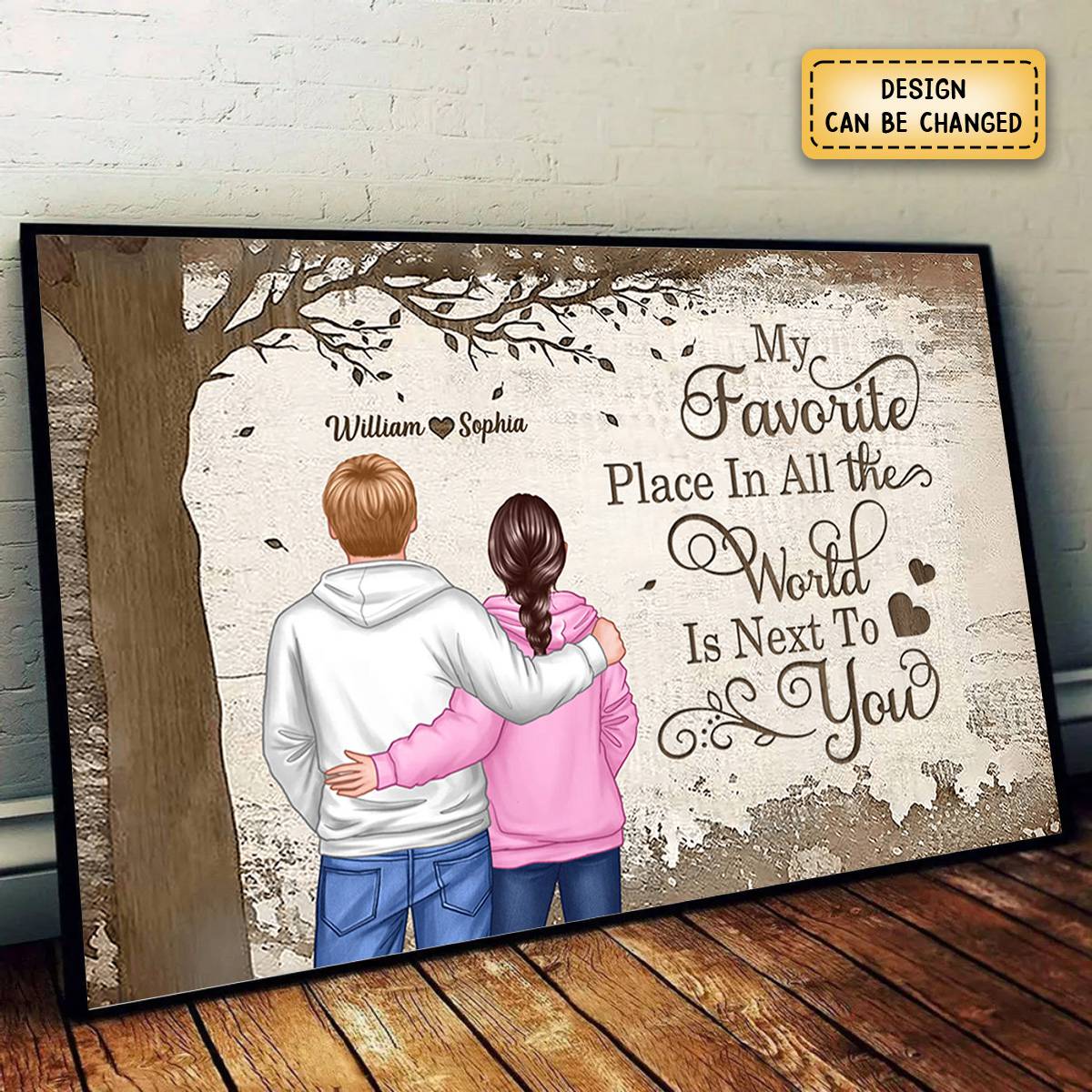 Personalized Couple Commemorative Poster -Beautiful Illustrated Poster - Perfect Gift to Convey Love and Memories - Image 4
