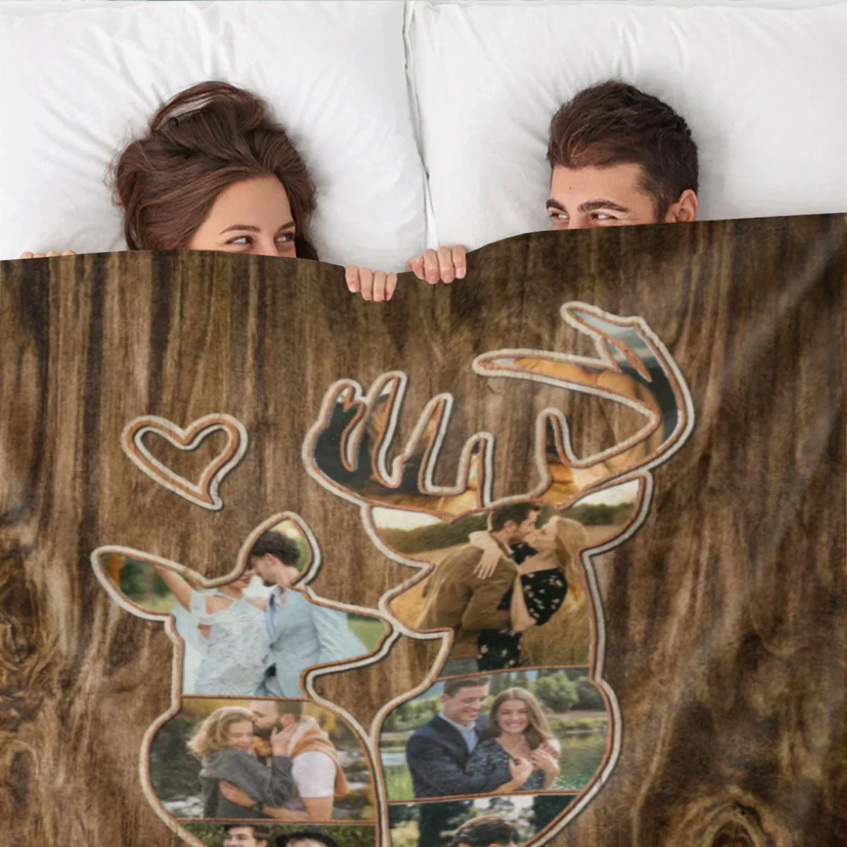 Personalized Couple Deer Hunting Memories Collage Blanket Deer Hunting Gifts For Couple - Image 5
