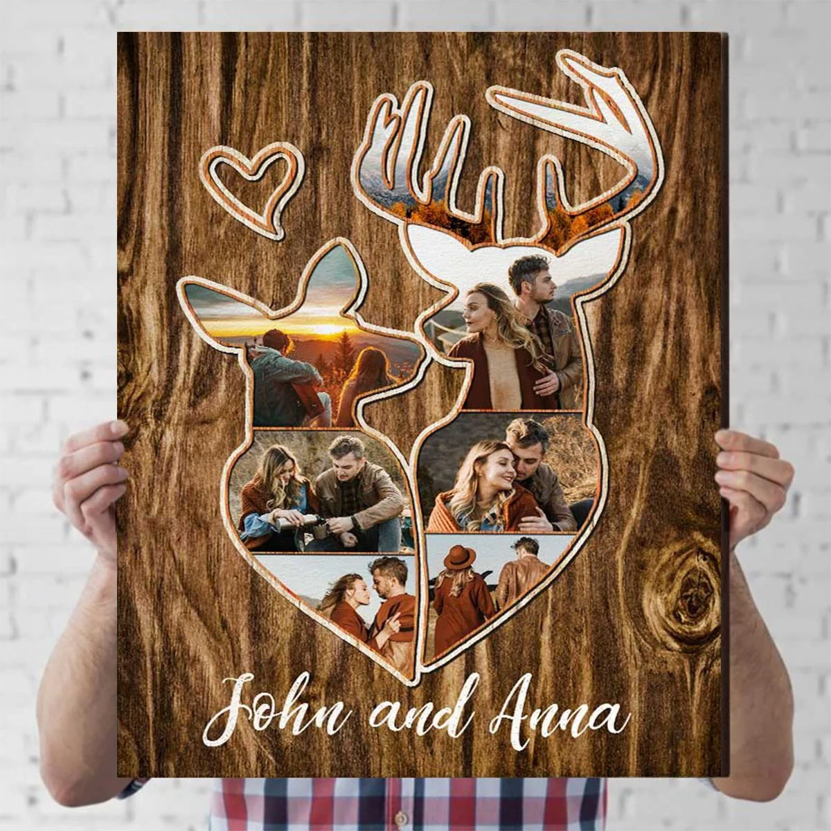Personalized Couple Deer Hunting Memories Collage Poster, Deer Hunting Gifts For Couple - Image 4