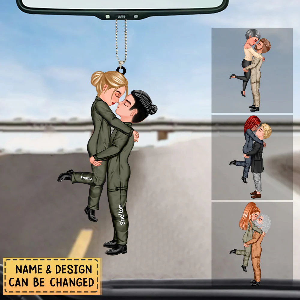 Personalized Couple Flight Car Acrylic Ornament