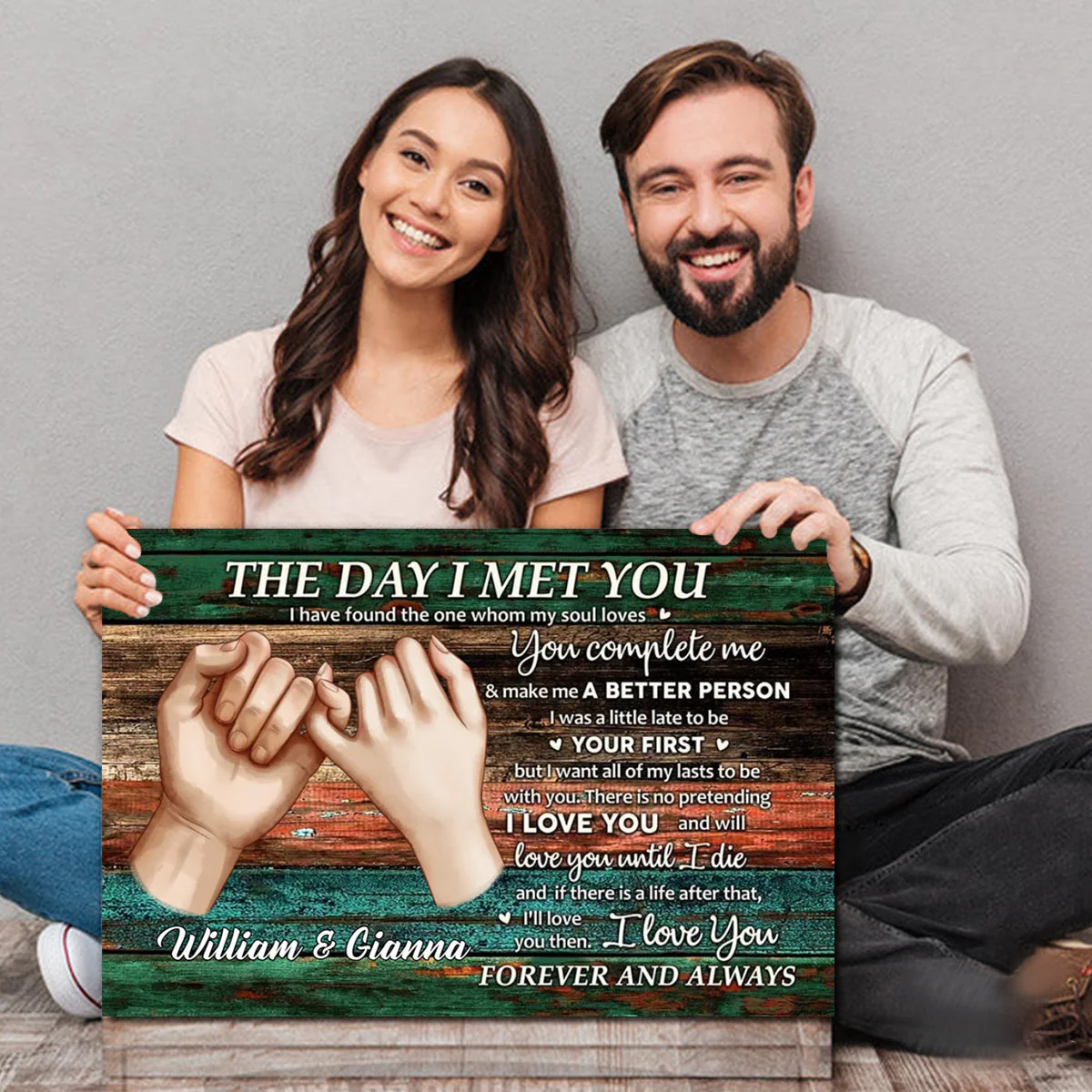 Personalized Couple Gift For Him For Her The Day I Met You Poster - Image 4