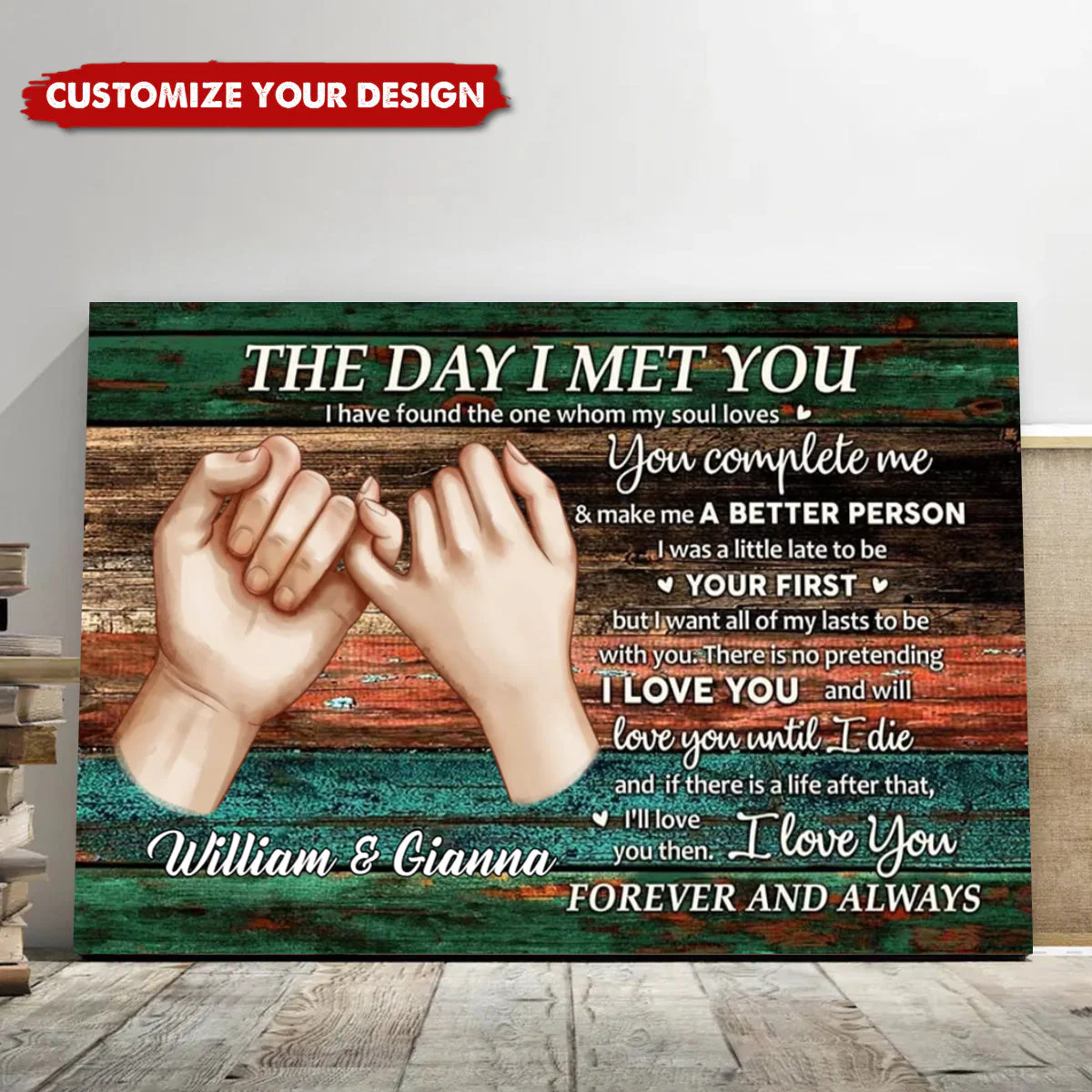 Personalized Couple Gift For Him For Her The Day I Met You Poster - Image 5