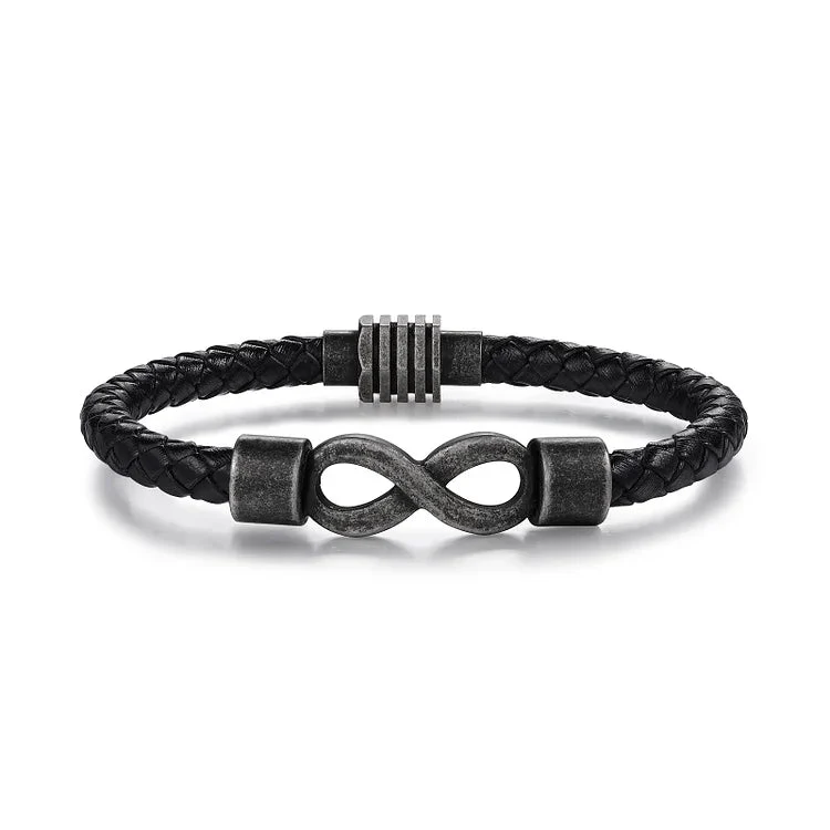 Personalized Couple names Leather Bracelet - Image 6