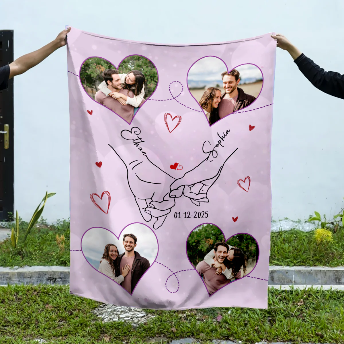 Personalized Couple Photo Blanket – Romantic Valentine Keepsake Anniversary Wedding Gift For Him Her - Image 5