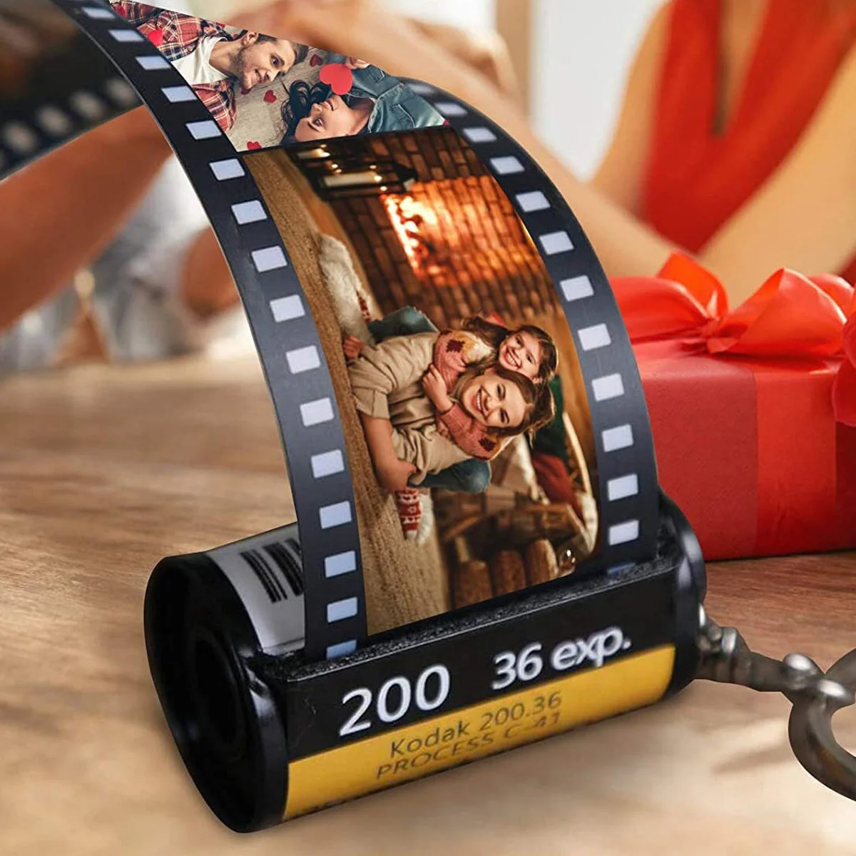 Personalized Couple Photos Film Roll Keychain - Gifts to Lover - Image 2