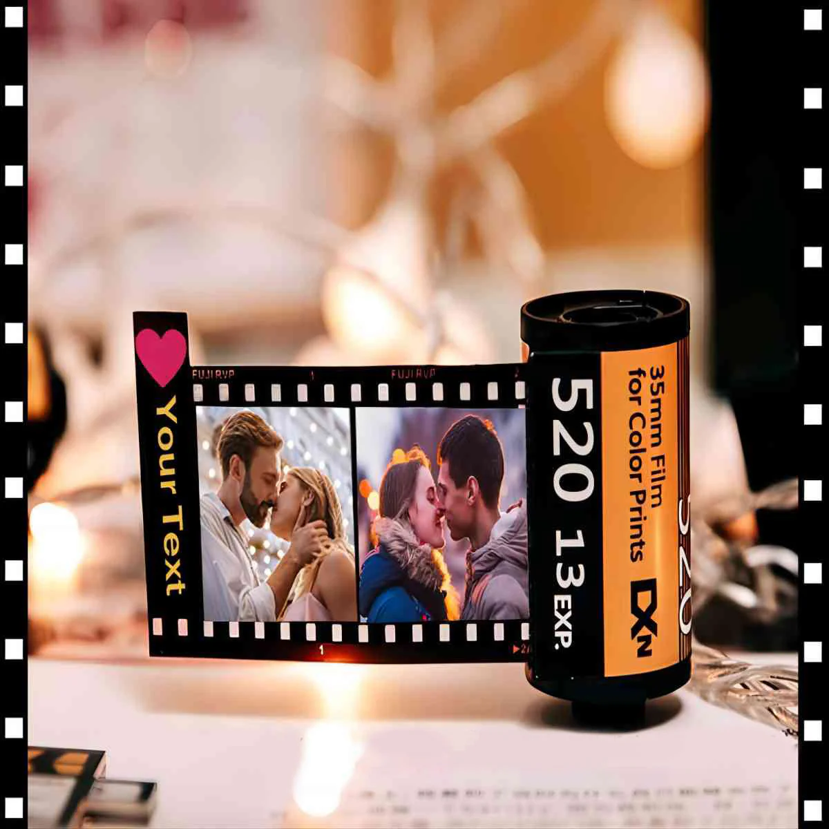 Personalized Couple Photos Film Roll Keychain - Gifts to Lover - Image 4