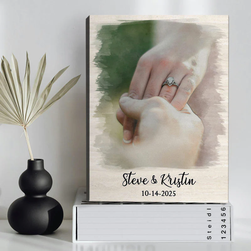 Personalized Couple Proposal Portrait Canvas Poster, Couple Proposal Gift, Engagement Gift for Him Her - Image 6