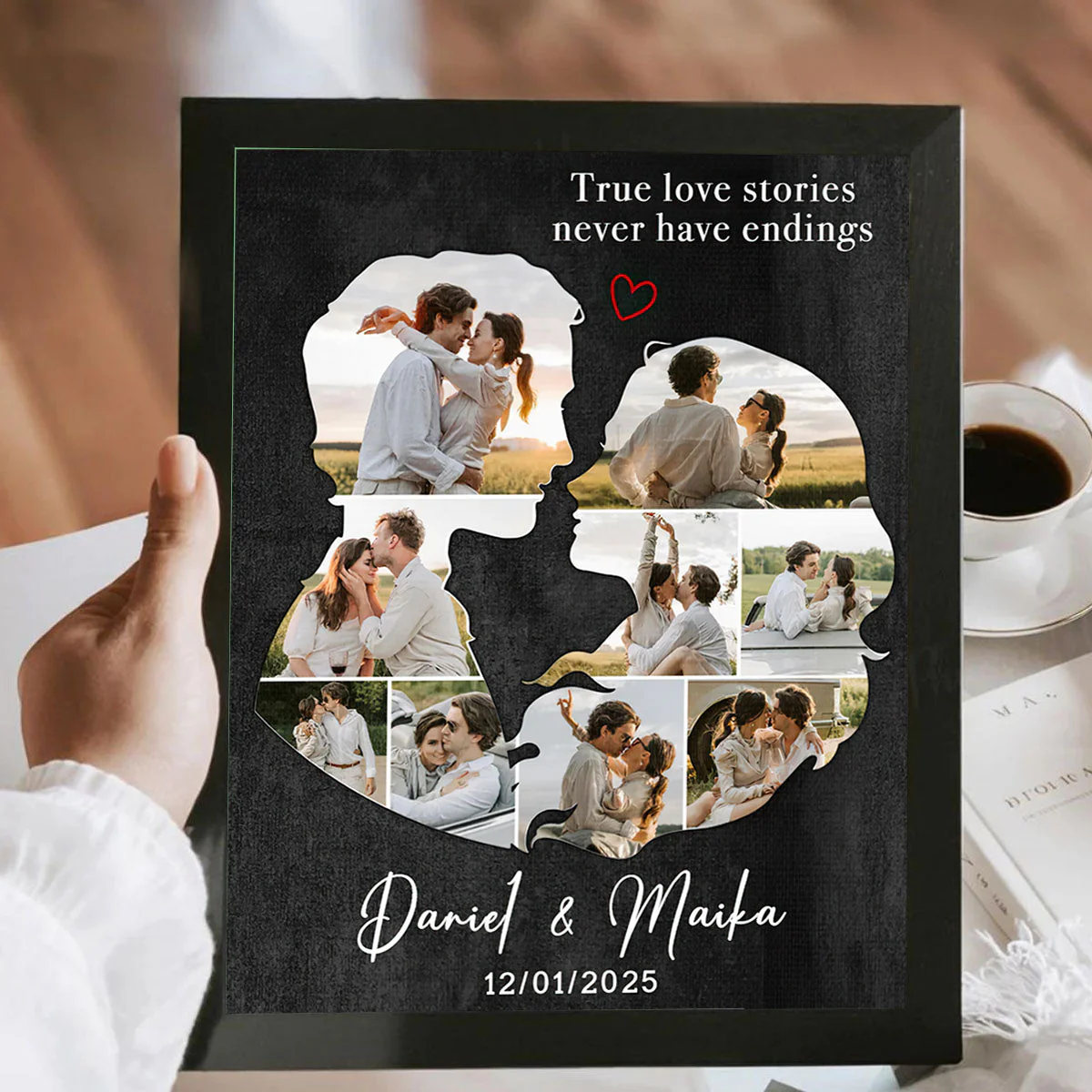 Personalized Couples Canvas Art, Gift For Husband Wife, Couples Wall Art For Bedroom, Wedding Engagement Gift For Couple - Image 3