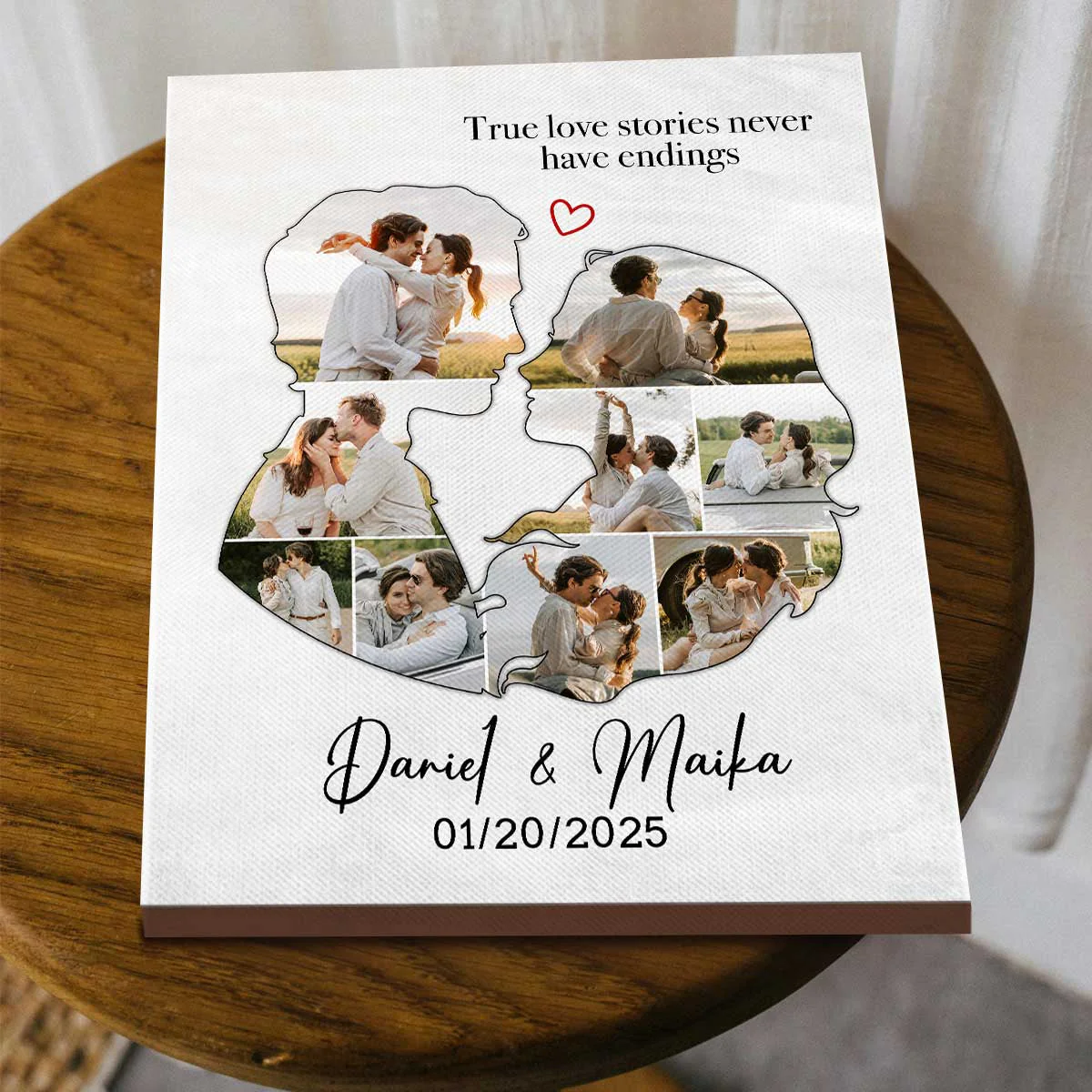 Personalized Couples Canvas Art, Gift For Husband Wife, Couples Wall Art For Bedroom, Wedding Engagement Gift For Couple - Image 6