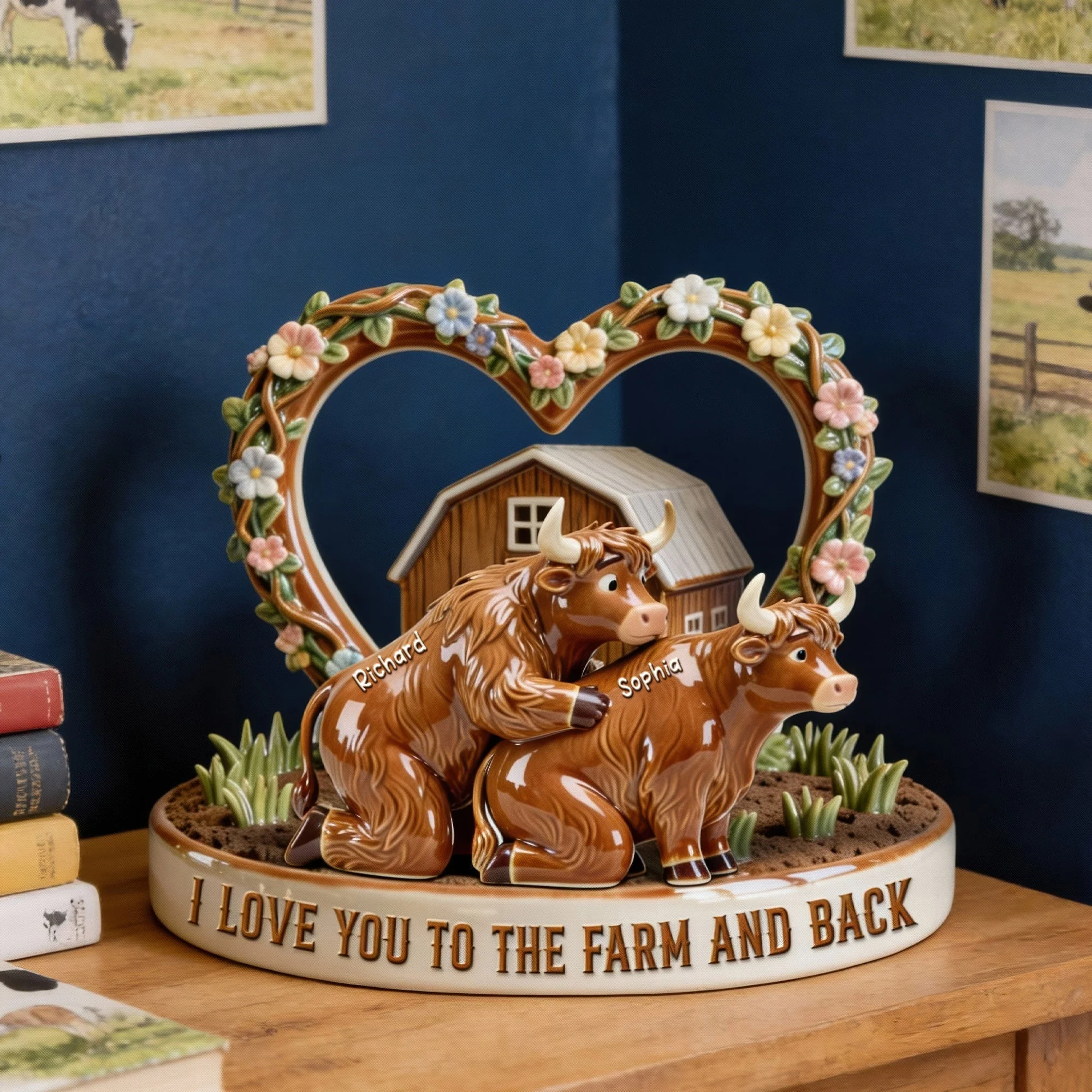 Personalized Cow Couple Farm Acrylic Plaque – Gifts For Couple - Image 4