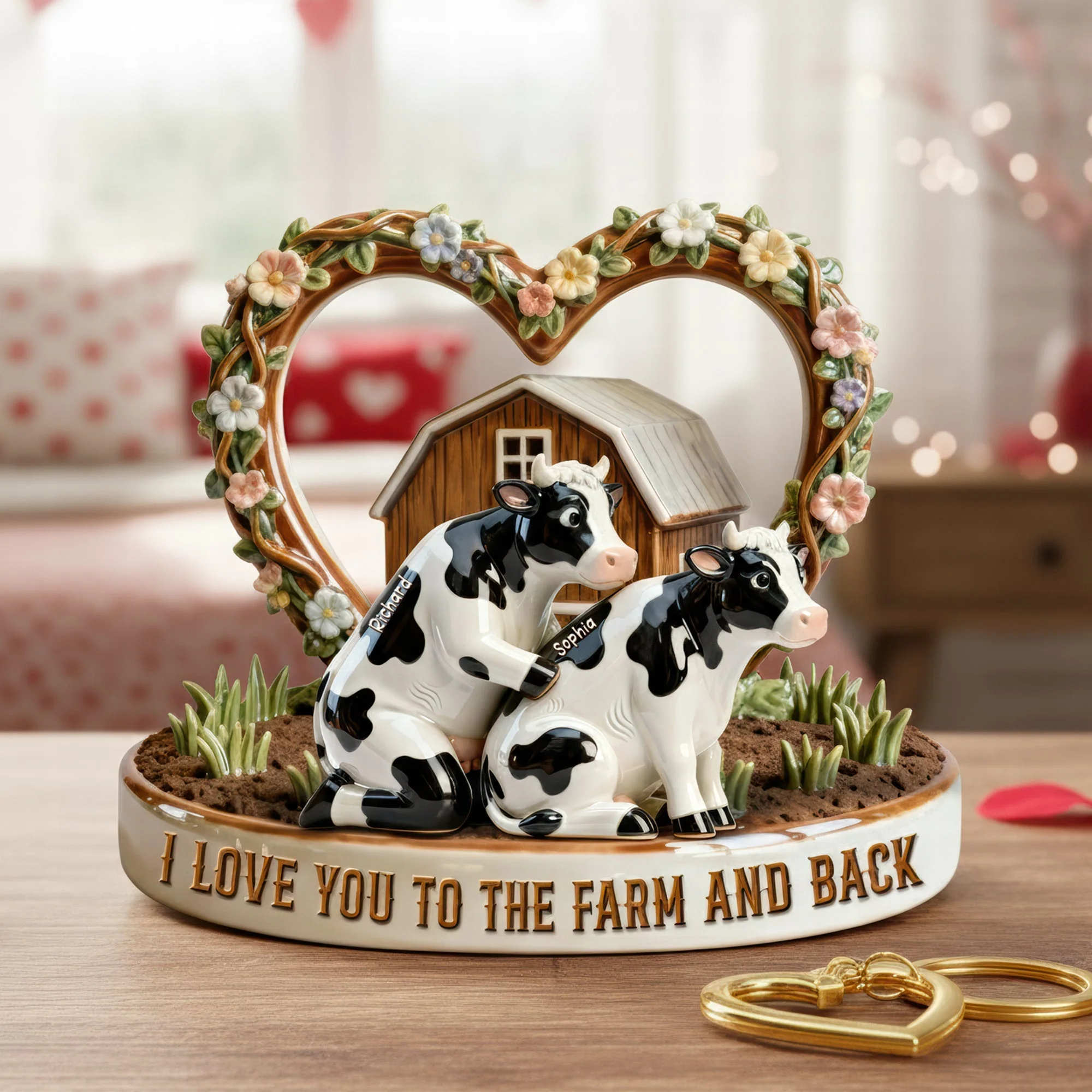 Personalized Cow Couple Farm Acrylic Plaque – Gifts For Couple - Image 5