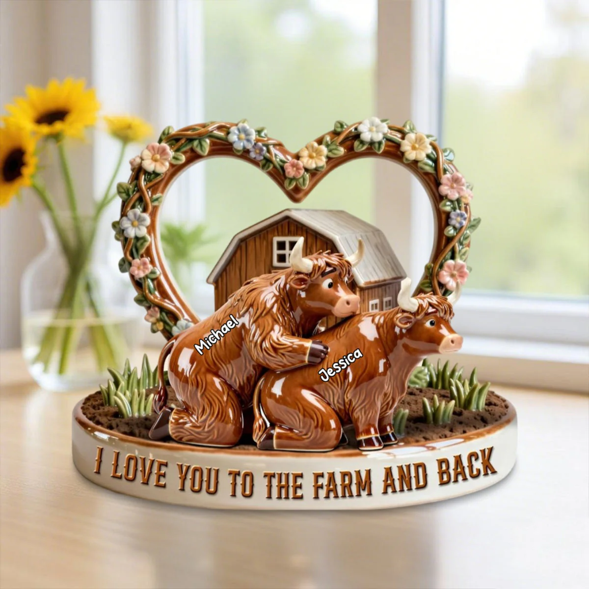 Personalized Cow Couple Farm Acrylic Plaque – Gifts For Couple - Image 8