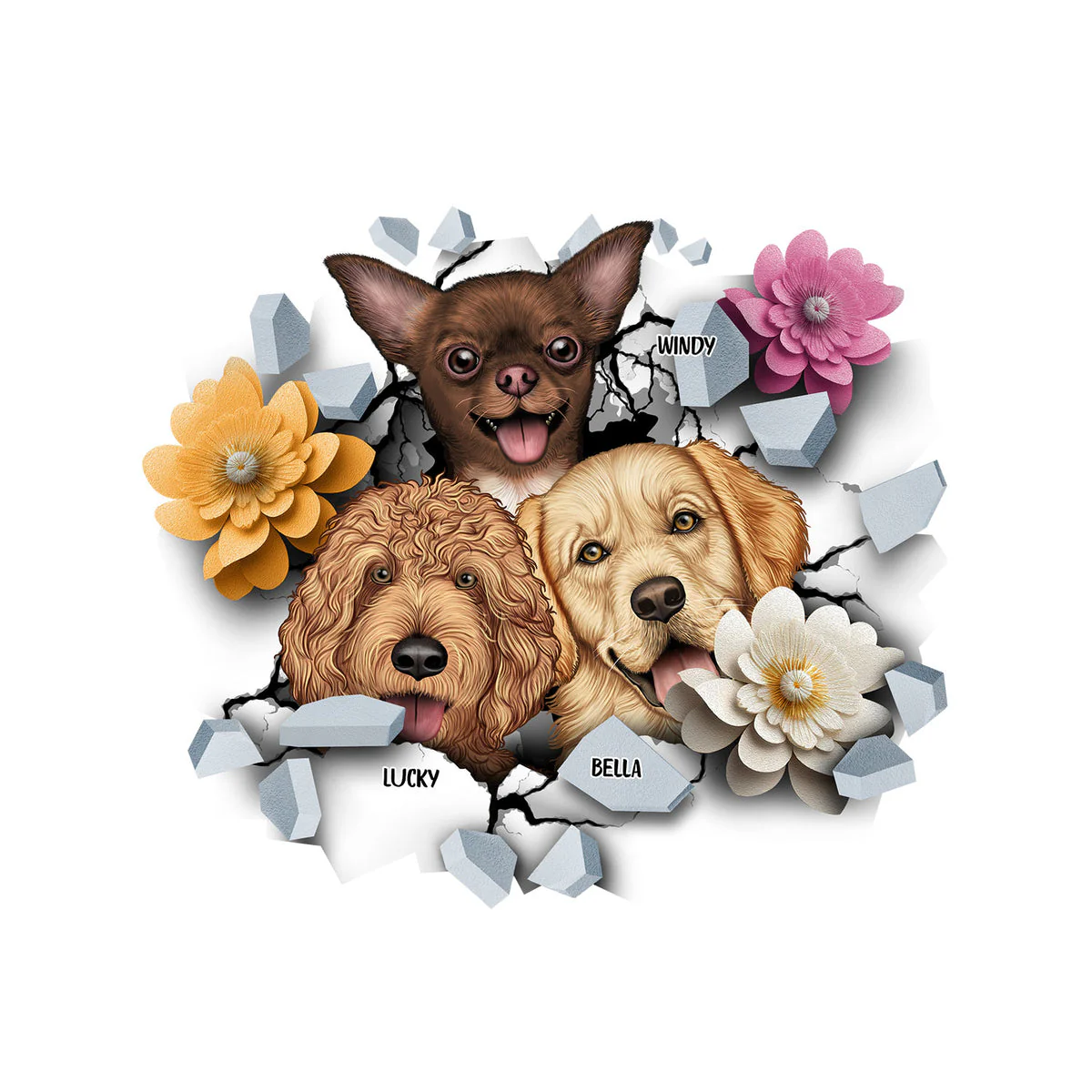 Personalized Crack Appearance Decal/Sticker Gift For Dog Lovers - Image 5