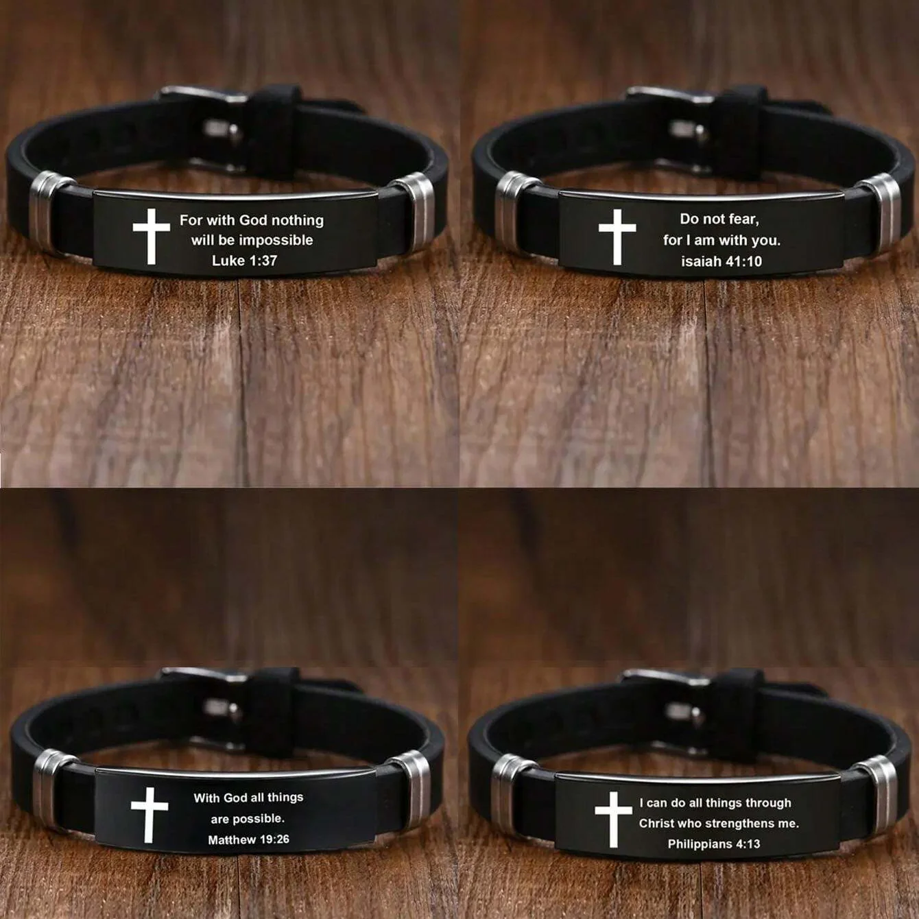 Personalized Cross Bible Bracelet Gift For Men, Friends, Family Members - Image 2