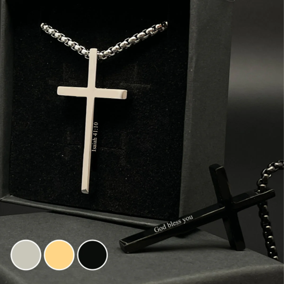 Personalized Cross Necklace - Image 5