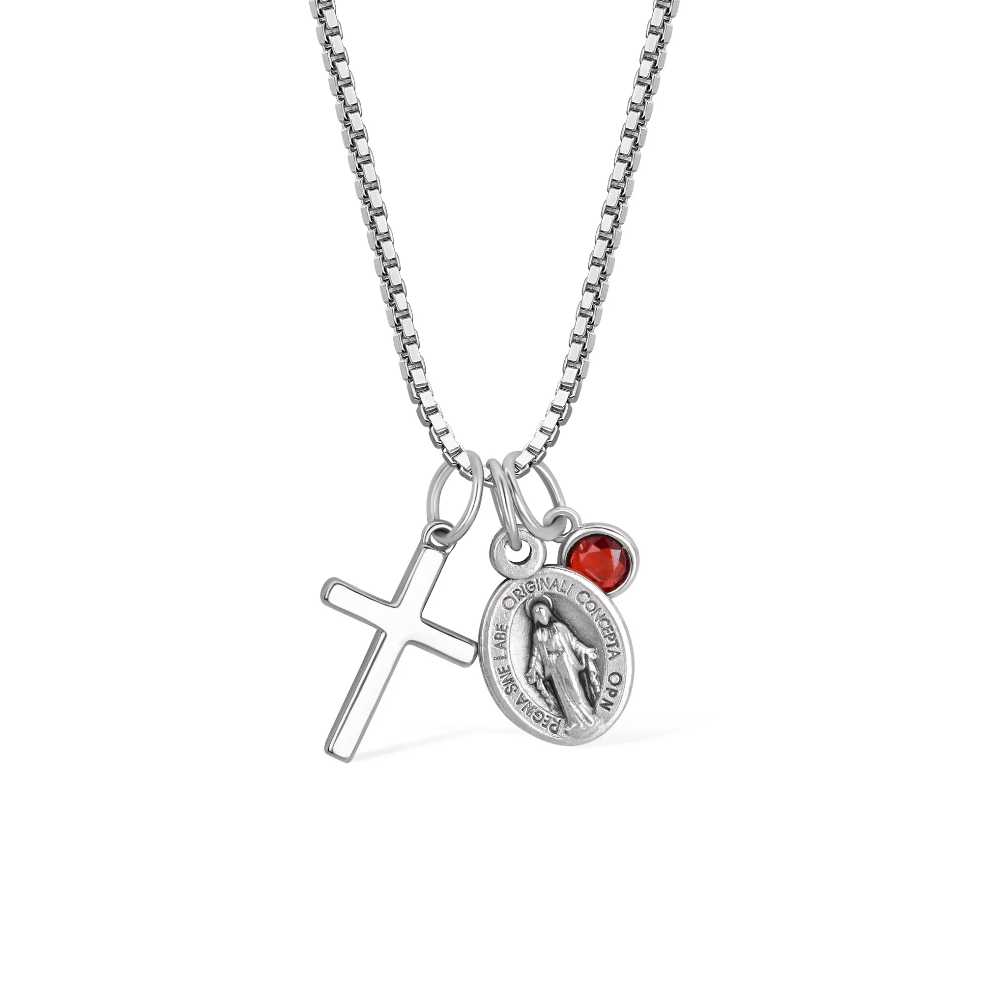 Personalized Cross Necklace with Birthstone, Dainty Religious Jewelry - Image 7