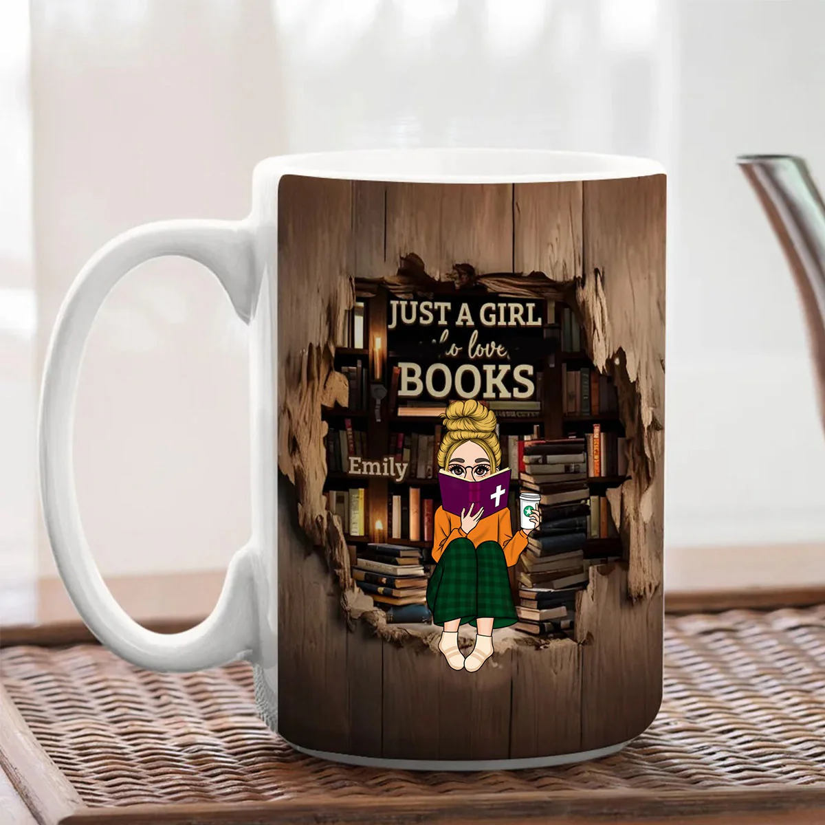 Personalized Custom Coffee Mug For A Book Lover - Image 2